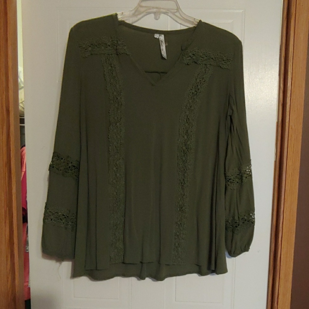 Olive green top